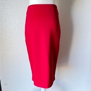 New York and Company High Waisted Red Pencil Skirt Size 2